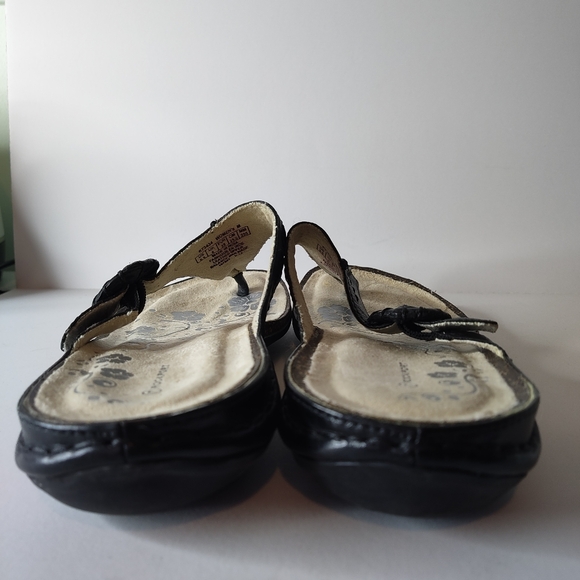 Rockport Black Leather Thong Sandals – Women’s Comfort Slip-On size 8.5 - Picture 4 of 7